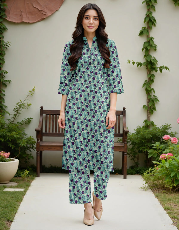 Fiza Noor Summer Printed Lawn 2-Piece Suit – Shirt & Trouser MER57