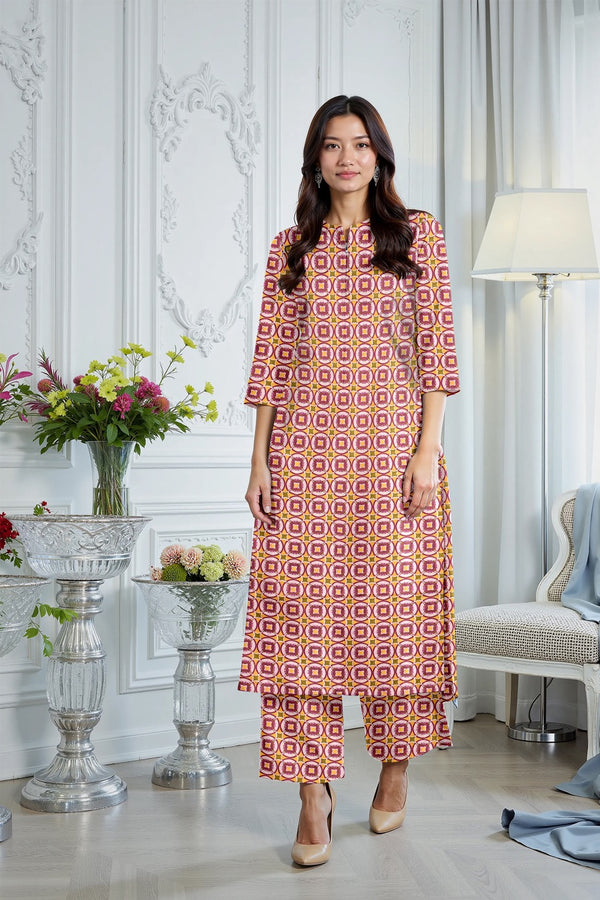 Fiza Noor Summer Printed Lawn 2-Piece Suit – Shirt & Trouser MER60