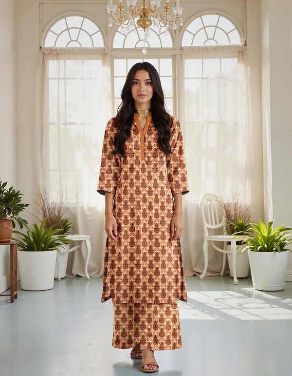 Fiza Noor Summer Printed Lawn 2-Piece Suit – Shirt & Trouser ME-24