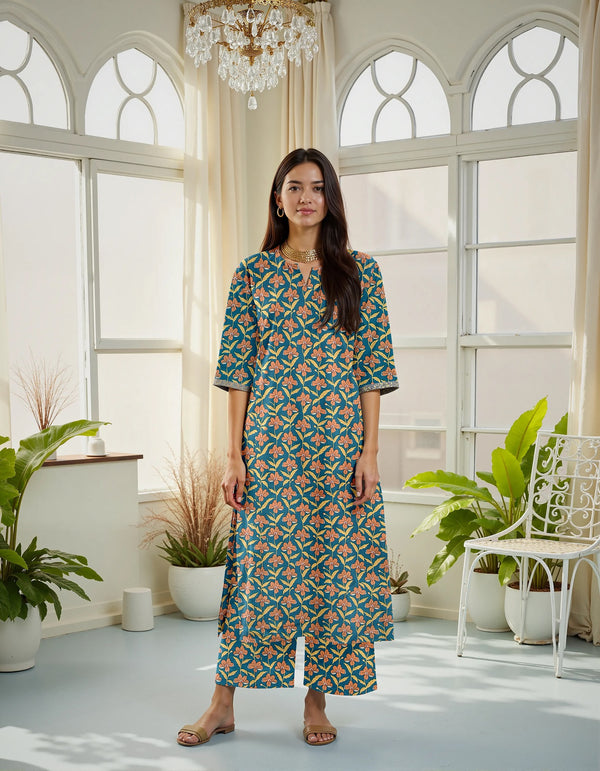 Fiza Noor Summer Printed Lawn 2-Piece Suit – Shirt & Trouser MER62