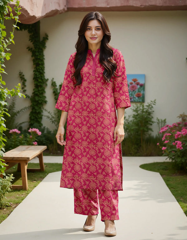 Fiza Noor Summer Printed Lawn 2-Piece Suit – Shirt & Trouser MER55