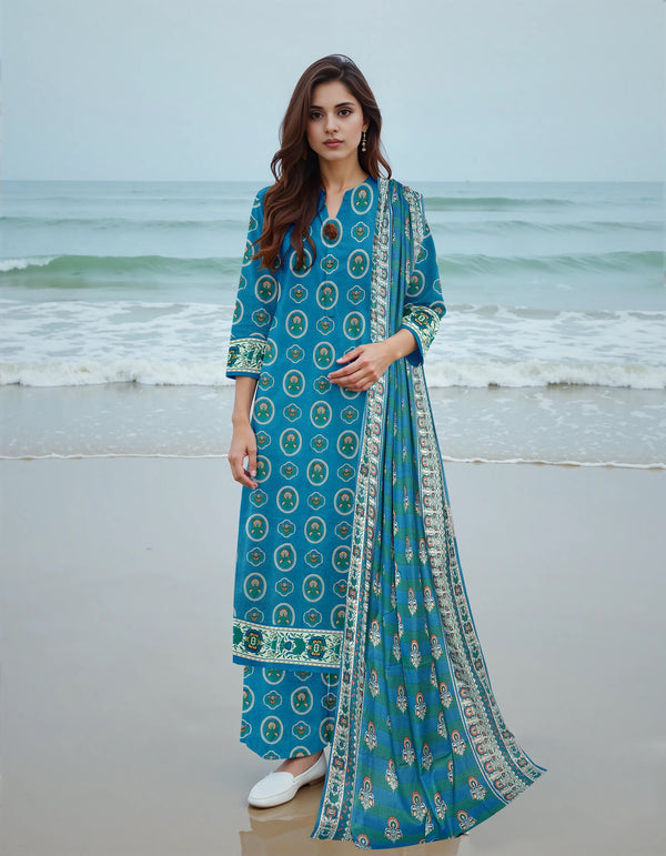 Unstiched Digital Printed Lawn 3pc muntaha vol-A10-5