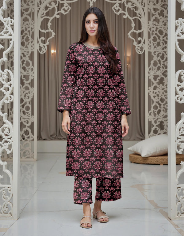Fiza Noor Summer Printed Lawn 2-Piece Suit – Shirt & Trouser MER27