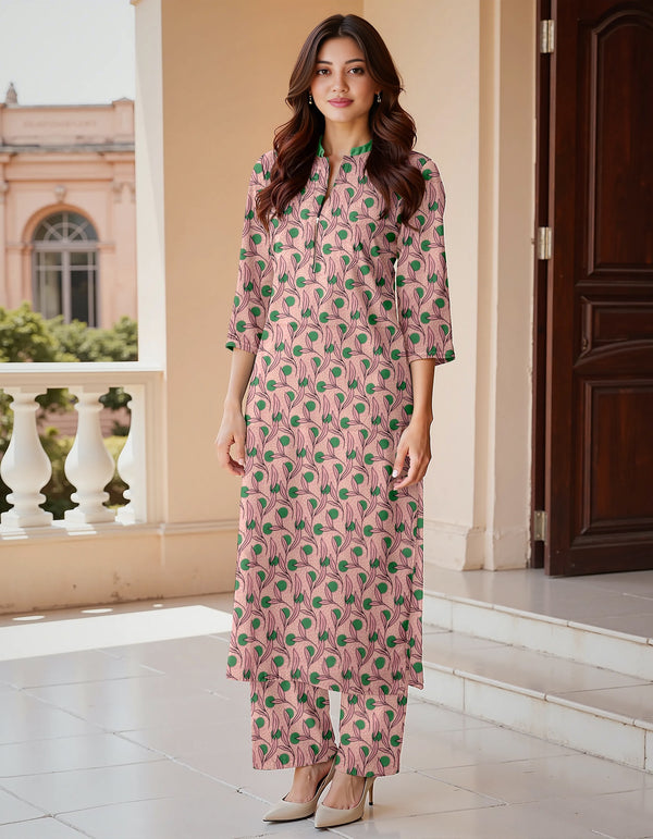 Fiza Noor Summer Printed Lawn 2-Piece Suit – Shirt & Trouser MER83