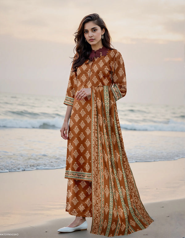 Unstiched Digital Printed Lawn 3pc muntaha vol-A10-4
