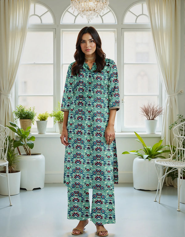 Fiza Noor Summer Printed Lawn 2-Piece Suit – Shirt & Trouser MER75