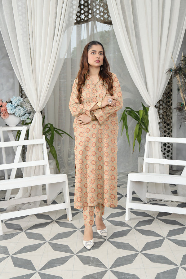 Fiza Noor Summer Printed Lawn 2-Piece Suit – Shirt & Trouser ME-10