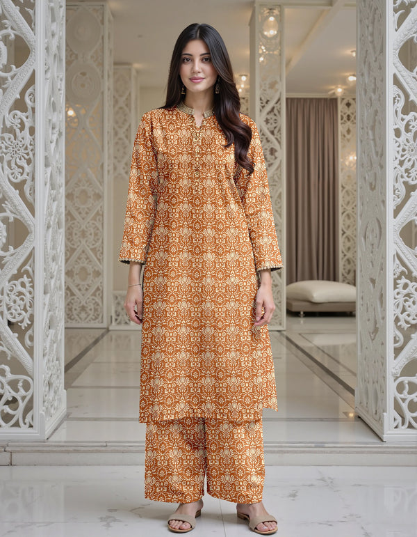 Fiza Noor Summer Printed Lawn 2-Piece Suit – Shirt & Trouser MER70
