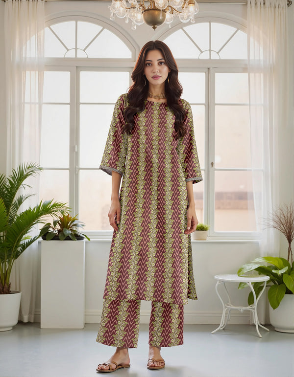 Fiza Noor Summer Printed Lawn 2-Piece Suit – Shirt & Trouser MER77