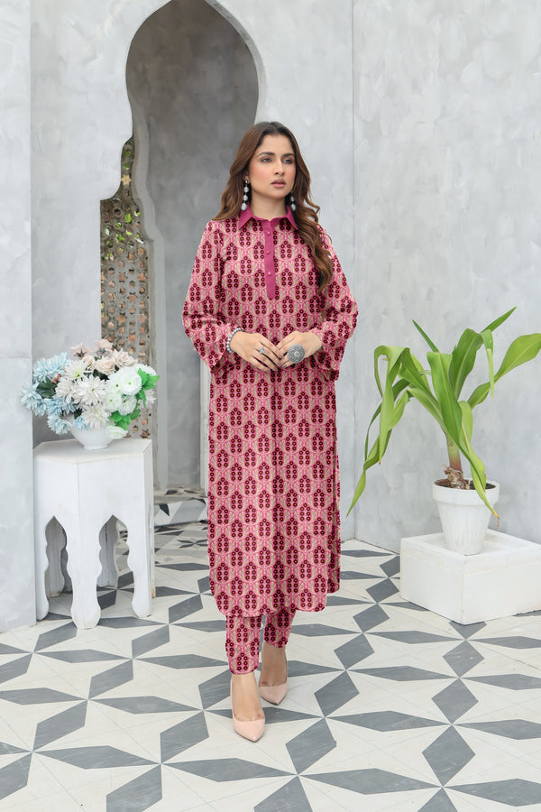 Fiza Noor Summer Printed Lawn 2-Piece Suit – Shirt & Trouser MER33