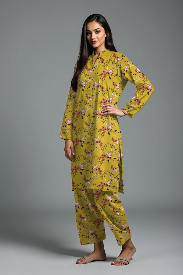 Fiza Noor Summer Printed Lawn 2-Piece Suit – Shirt & Trouser MER38