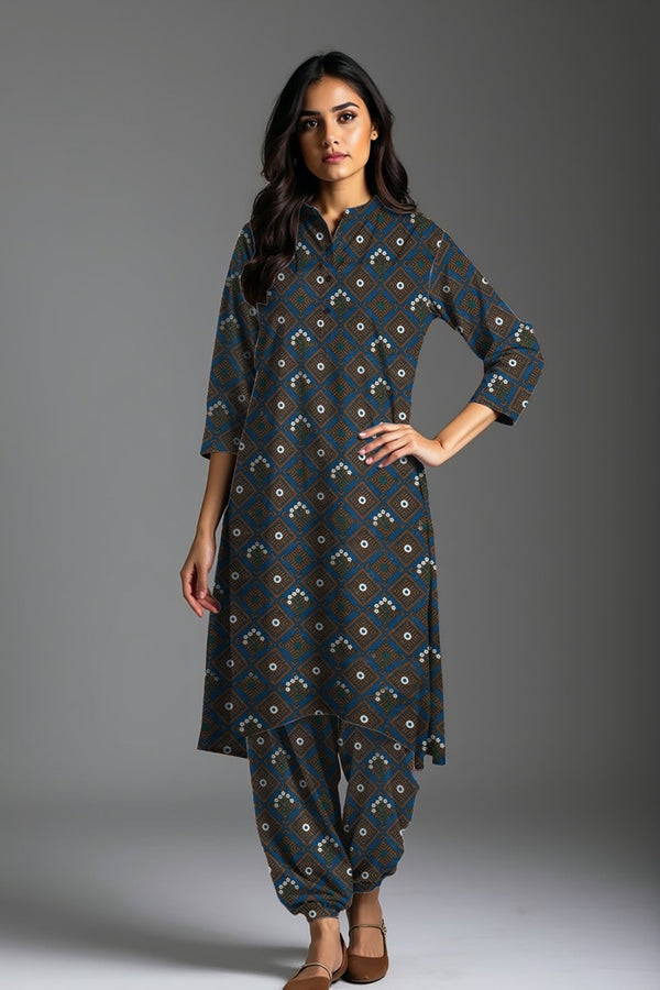Fiza Noor Summer Printed Lawn 2-Piece Suit – Shirt & Trouser MER40