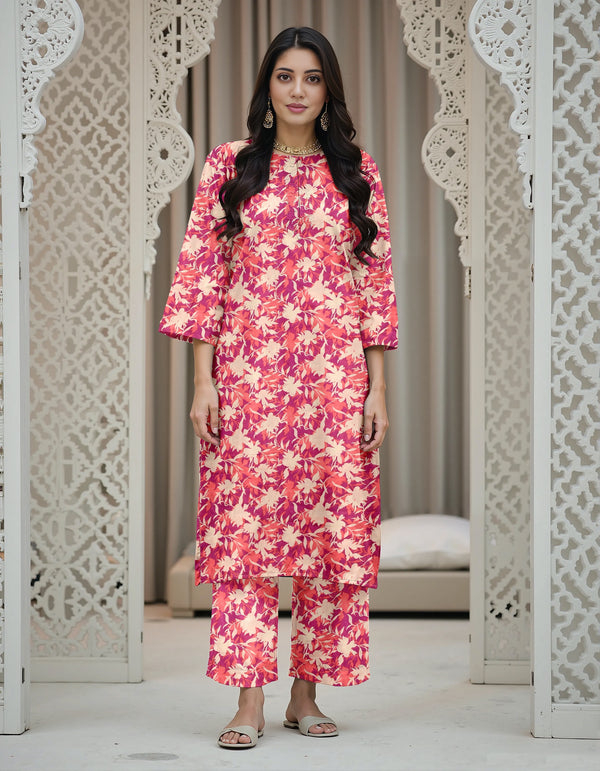 Fiza Noor Summer Printed Lawn 2-Piece Suit – Shirt & Trouser MER54