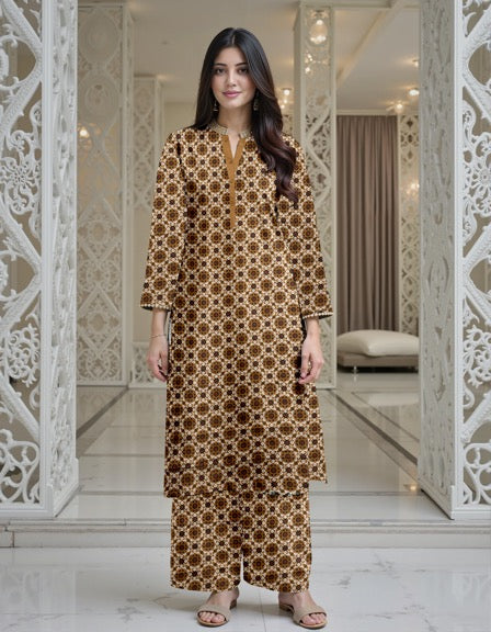 Fiza Noor Summer Printed Lawn 2-Piece Suit – Shirt & Trouser MER39