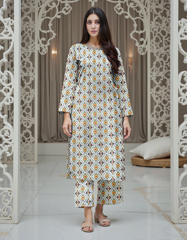Fiza Noor Summer Printed Lawn 2-Piece Suit – Shirt & Trouser MER46