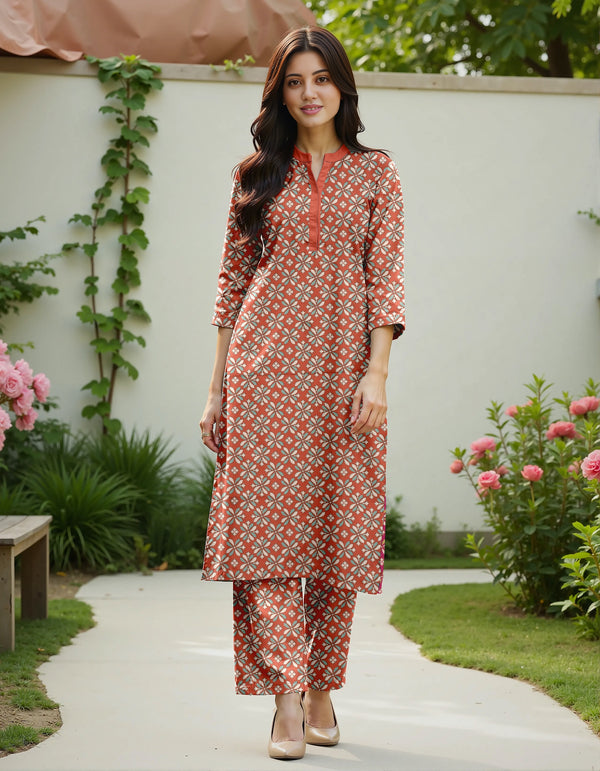 Fiza Noor Summer Printed Lawn 2-Piece Suit – Shirt & Trouser MER35