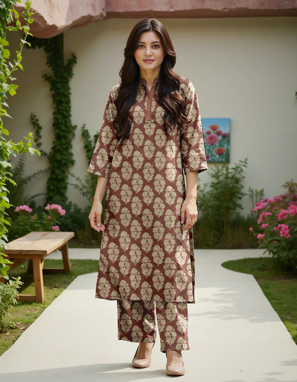 Fiza Noor Summer Printed Lawn 2-Piece Suit – Shirt & Trouser ME-9