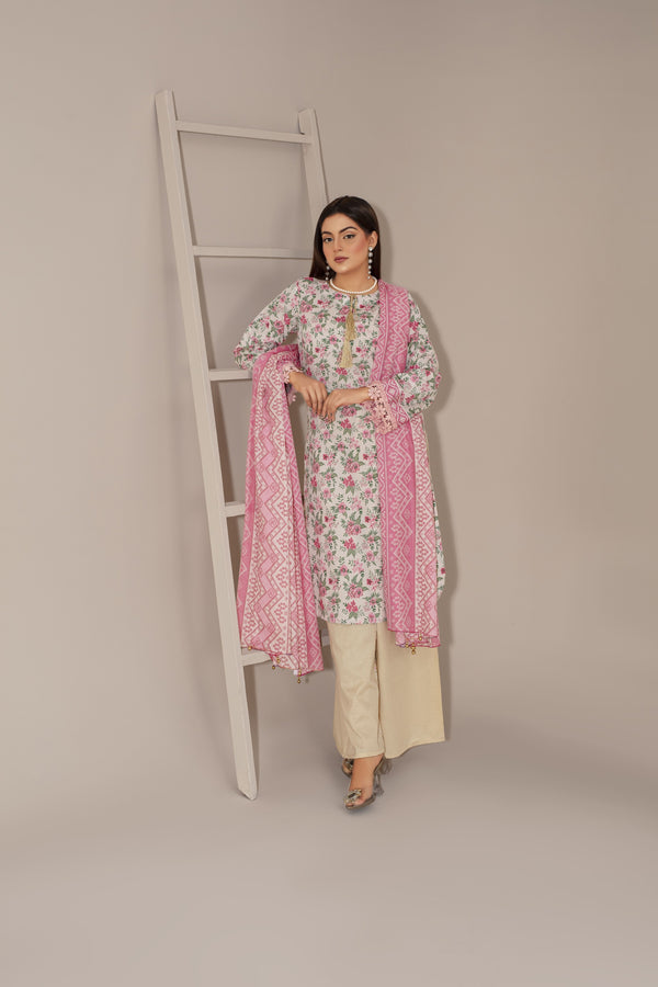 Unstiched Digital Printed Lawn 3pc