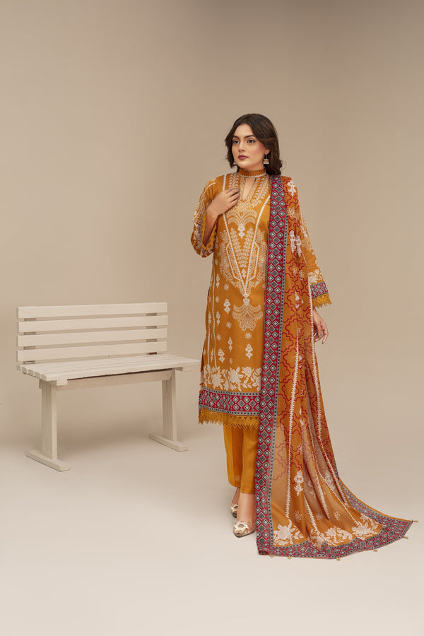 Unstiched Digital Printed Lawn 3pc