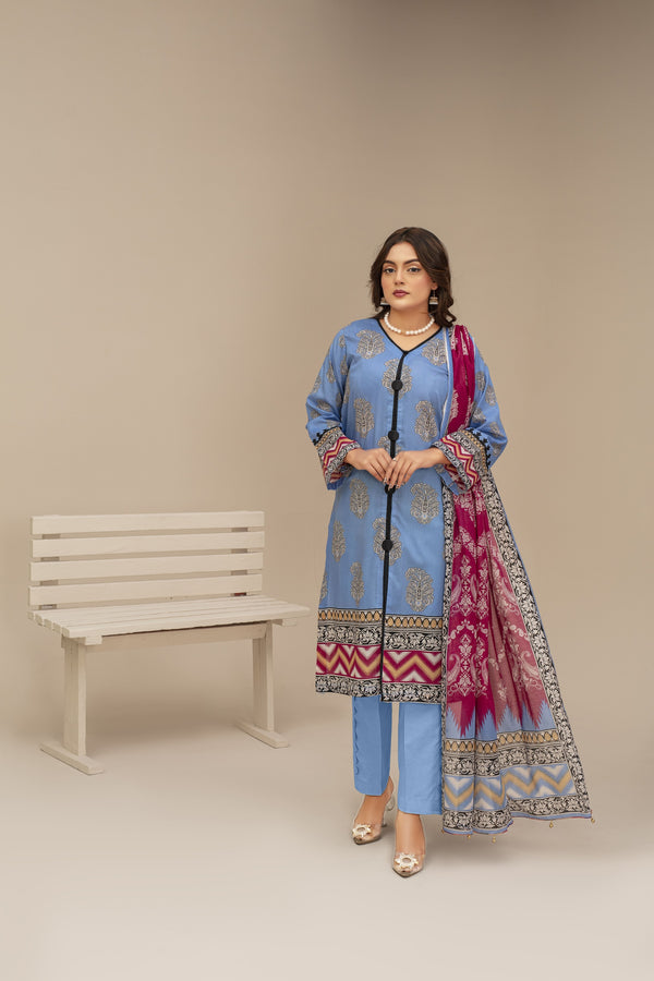 Unstiched Digital Printed Lawn 3pc