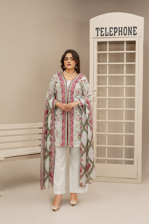 Unstiched Digital Printed Lawn 3pc