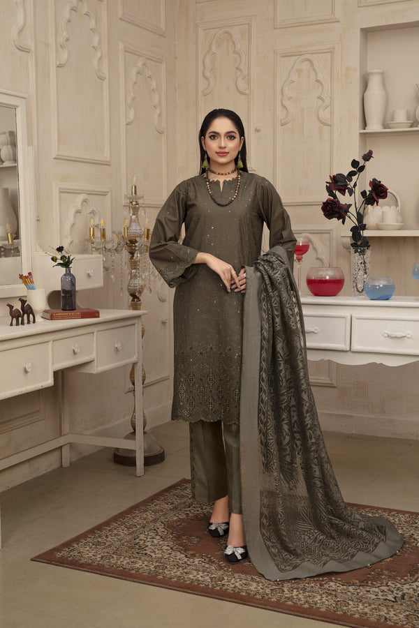 Unstiched Embroidered Lawn 3pc