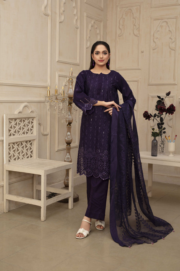 Unstiched Embroidered Lawn 3pc