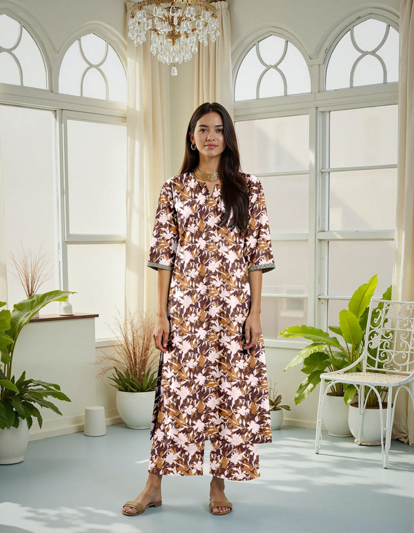 Fiza Noor Summer Printed Lawn 2-Piece Suit – Shirt & Trouser MER44