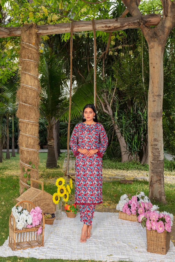 Fiza Noor Summer Printed Lawn 2-Piece Suit – Shirt & Trouser ME