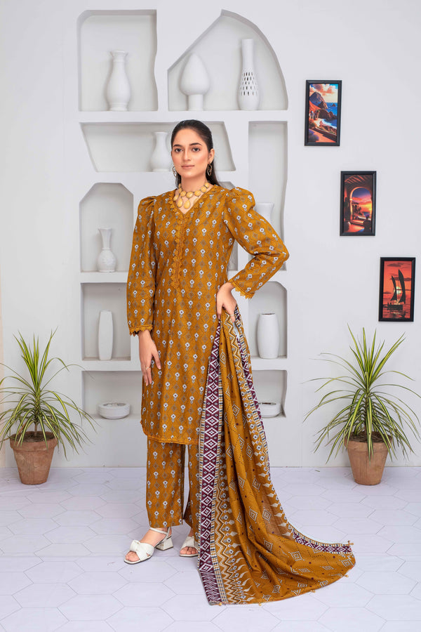 Unstitched Notica Khaddar Printed 3 Piece