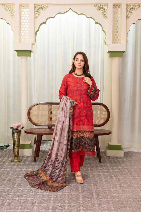 Unstitched Notica Digital Embroidered Khaddar 3pc