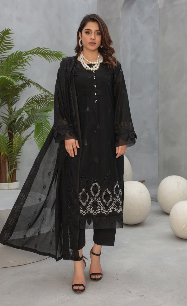 Unstiched Embroidered  Lawn 3pc