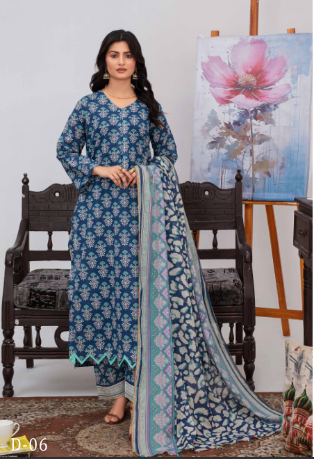 Unstiched Digital Printed Lawn 3pc