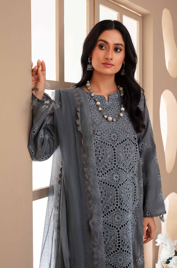 | Dyed Embroidered Lawn Collection 3 piece t 06