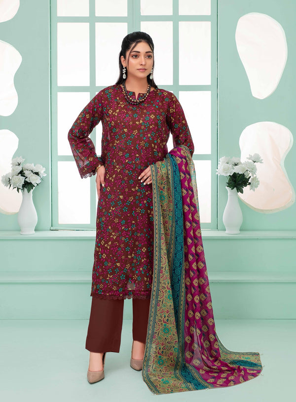 Unstiched Digital Printed Lawn 3pc Manar vol-C1-d-5