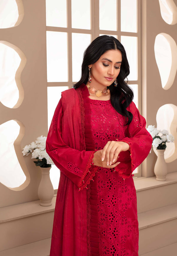 | Dyed Embroidered Lawn Collection 3pc