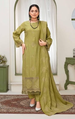 Binish Vol-A-02 – Elegant Doria Dyed Embroidered Suit –d2