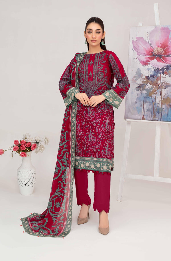 Unstiched Digital Printed Lawn 3pc Manar vol-C4-d-5
