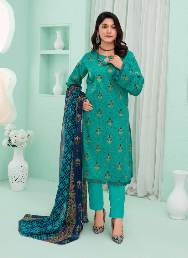 Unstiched Digital Printed Lawn 3pc Manar vol-C1-d-6