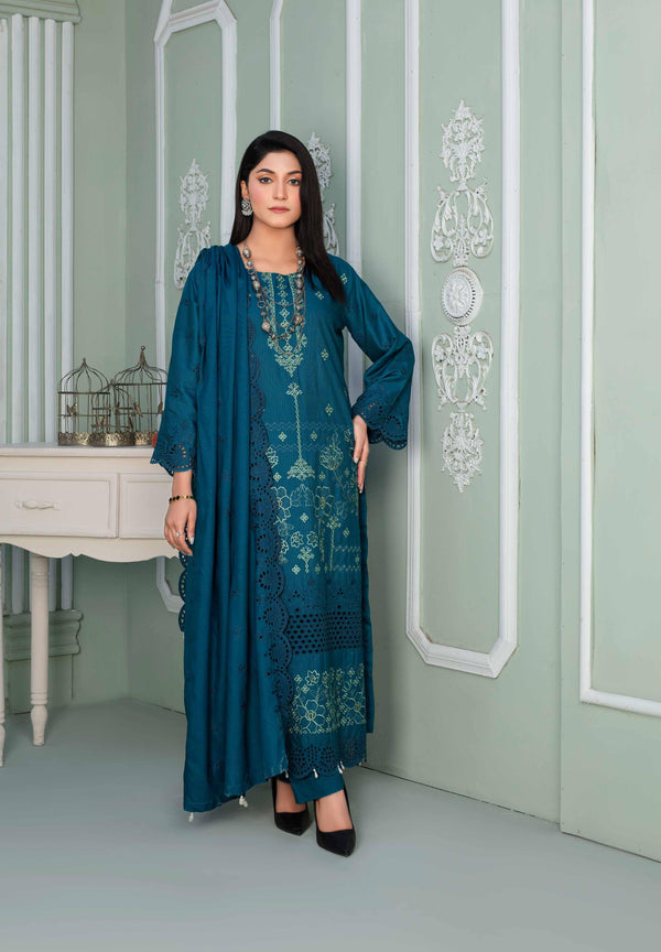 Binish Vol-A-05 – Elegant Doria Dyed Embroidered Suit –d1