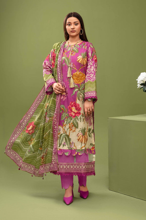 Fiza noor  3-Piece Unstitched Lawn Suit – Digital Elegance Collection RB2