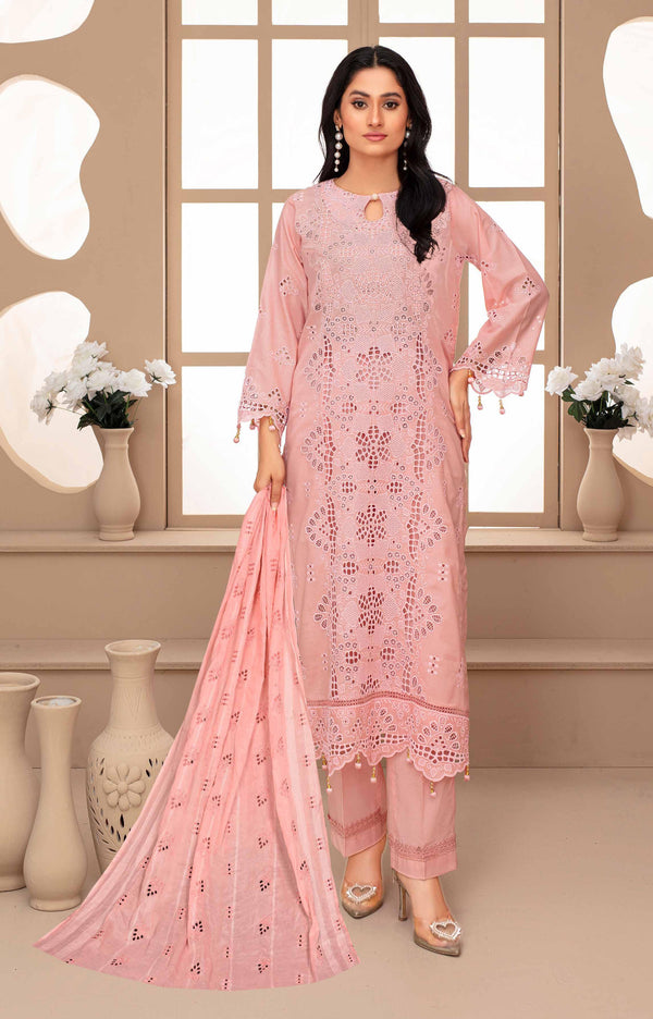 | Dyed Embroidered Lawn Collection 3pc