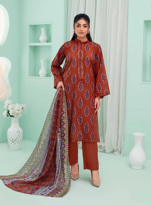 Unstiched Digital Printed Lawn 3pc Manar vol-C1-d-7