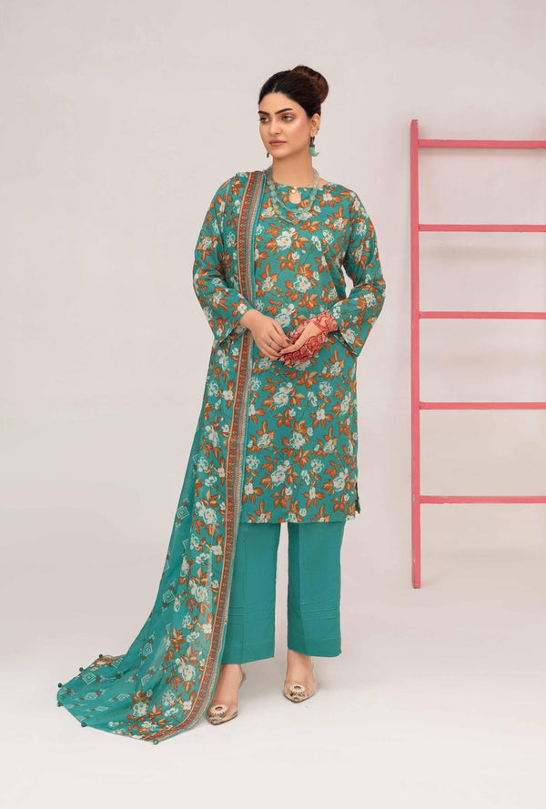 Unstiched Digital Printed Lawn 3pc Manar vol-C5-d-9