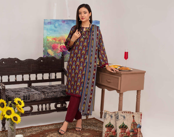 Unstiched Digital Printed Lawn 3pc Manar vol-C6-d-7