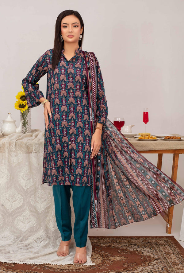 Unstiched Digital Printed Lawn 3pc Manar vol-C6-d-8