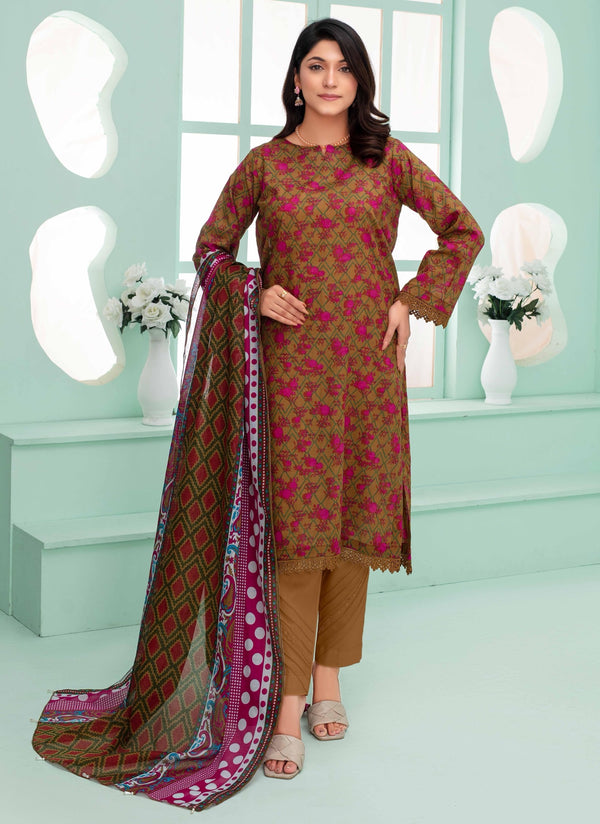 Unstiched Digital Printed Lawn 3pc Manar vol-C1-d-9