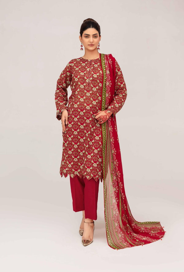 Unstiched Digital Printed Lawn 3pc Manar vol-C5-d-12