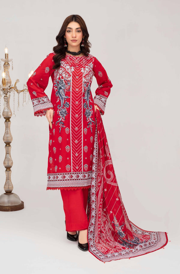 Unstiched Digital Printed Lawn 3pc Manar vol-C4-d-1