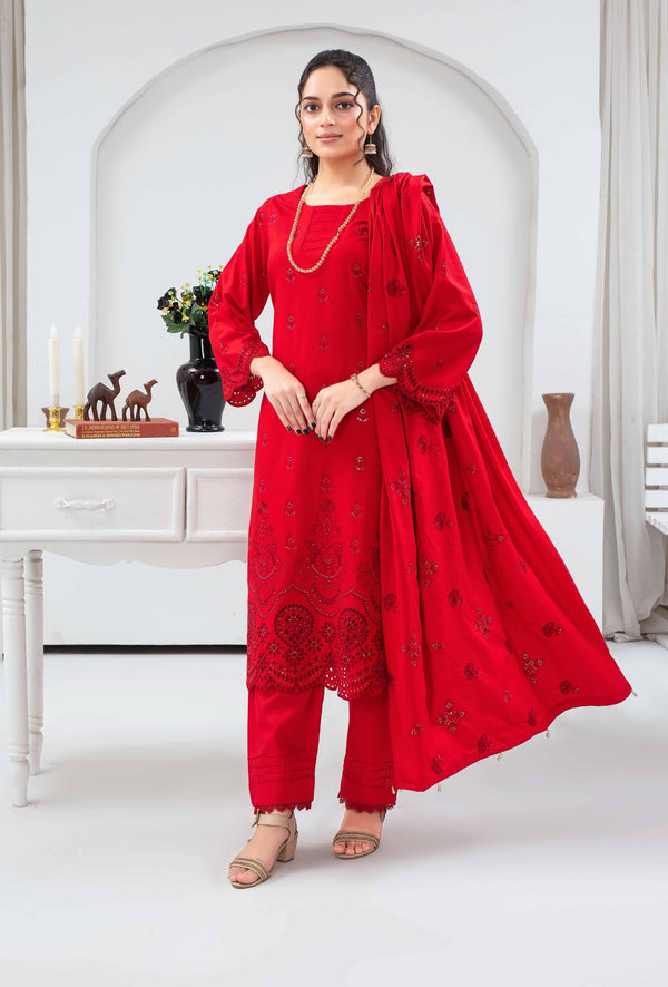 Binish Vol-A-04 – Elegant Doria Dyed Embroidered Suit –d5